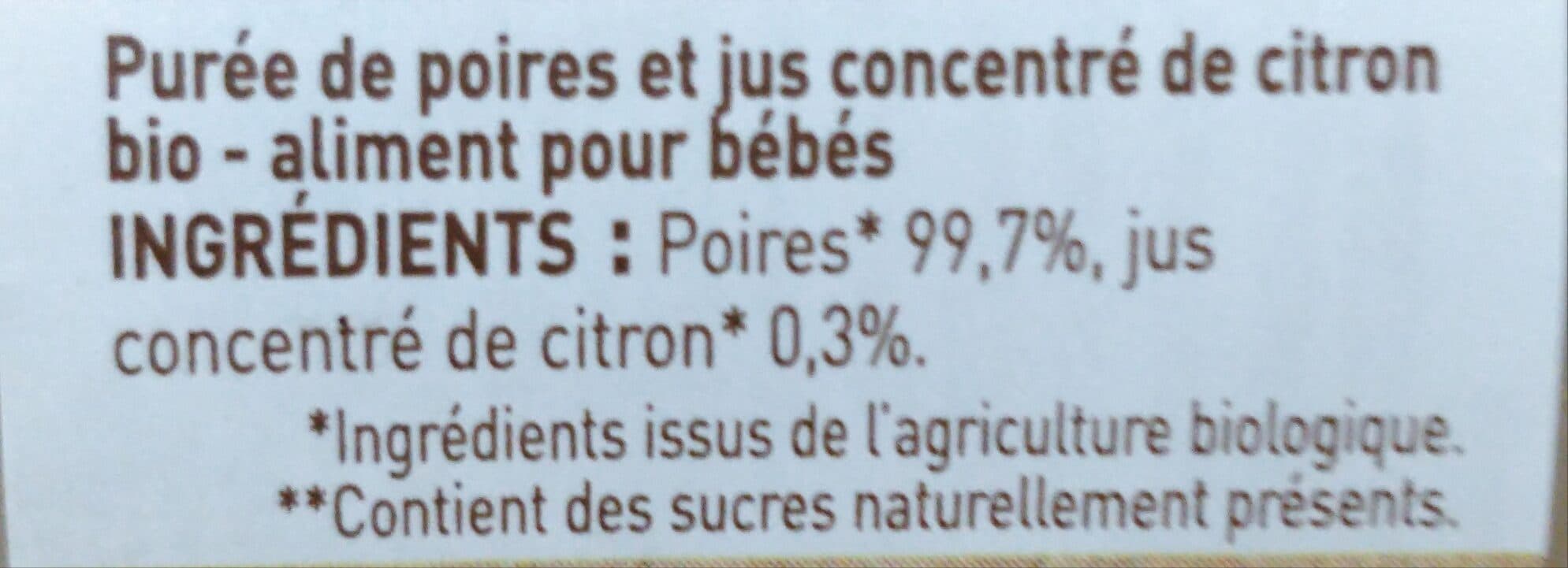 Babybio Poire Williams packshot