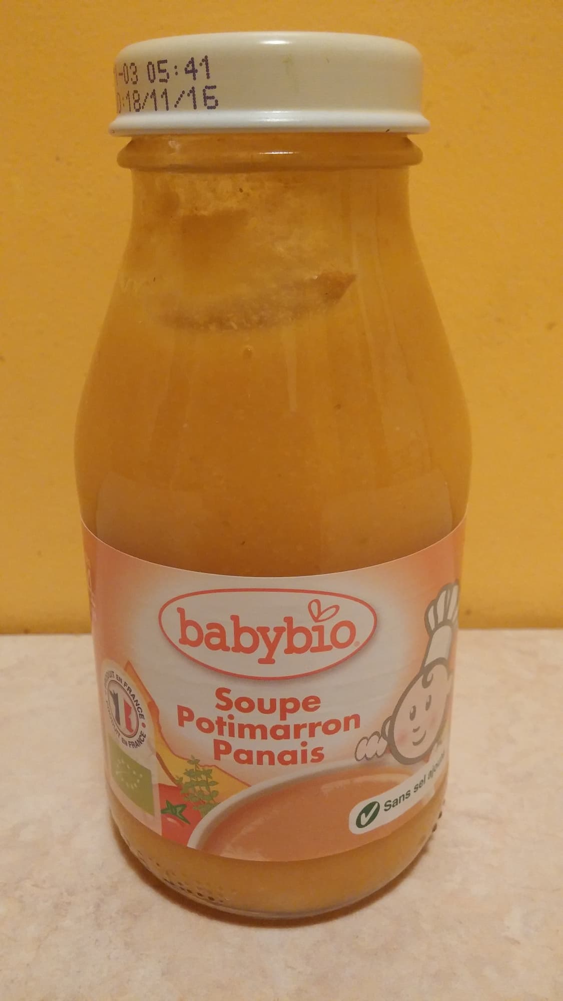 Babybio Soupe Potimarron Panais packshot