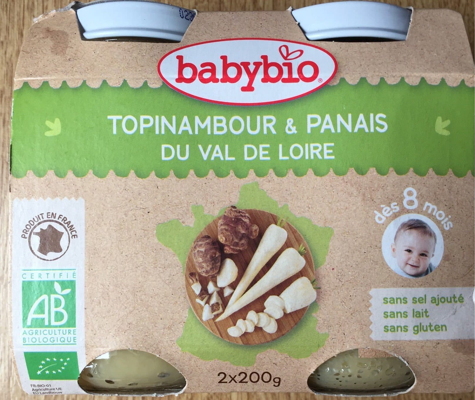 Babybio Topinambour & panais du Val de Loire packshot