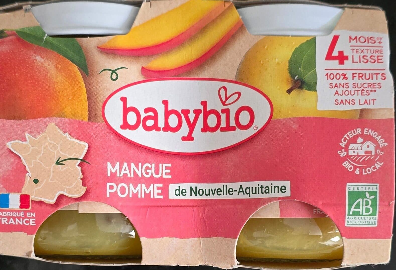 Babybio Mangue, Pomme de nouvelle-Aquitaine packshot