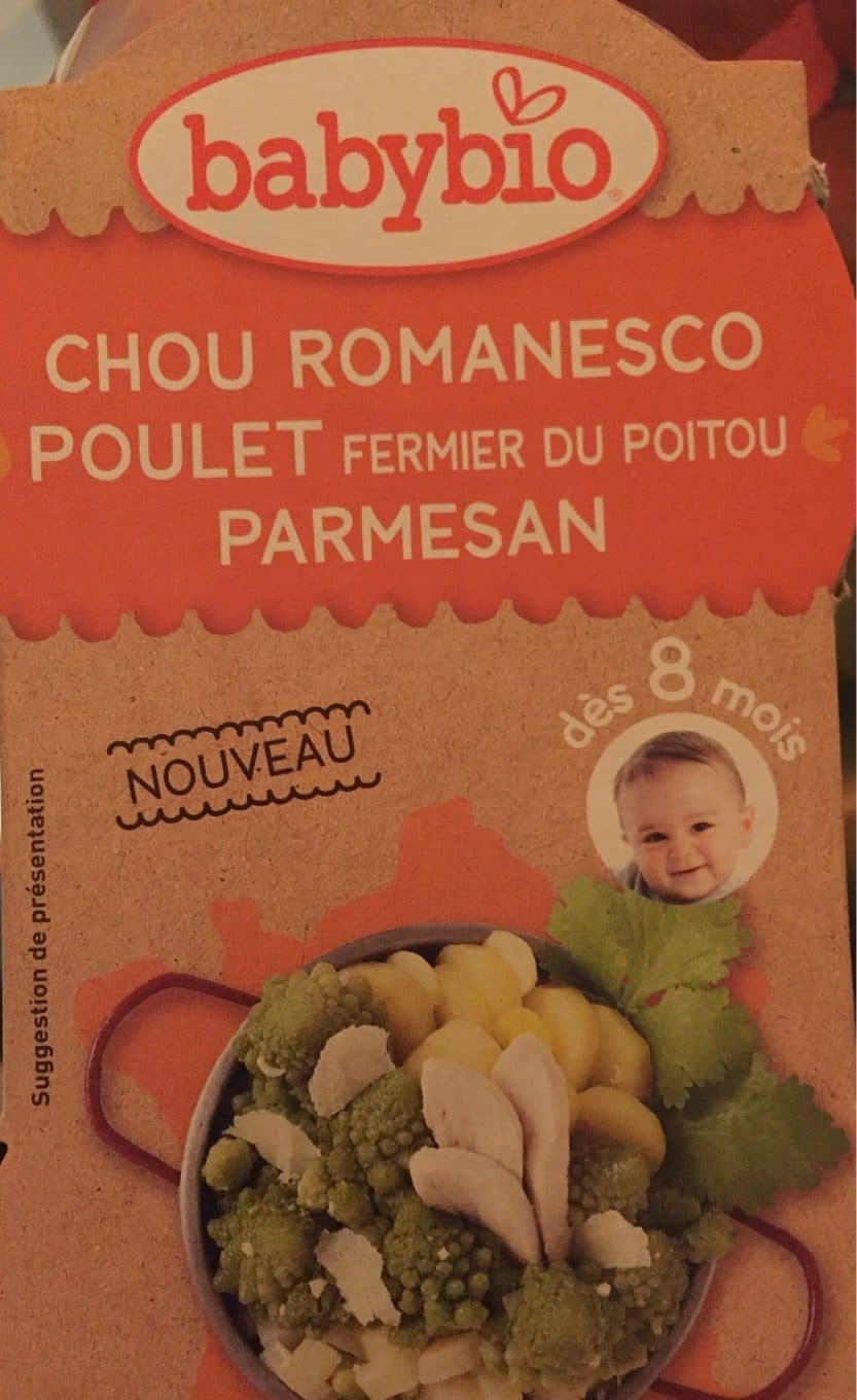 Babybio Babybio Bol Menu Chou Romanesco Poulet Parmesan Bio Dès 8 Mois - 2 X packshot