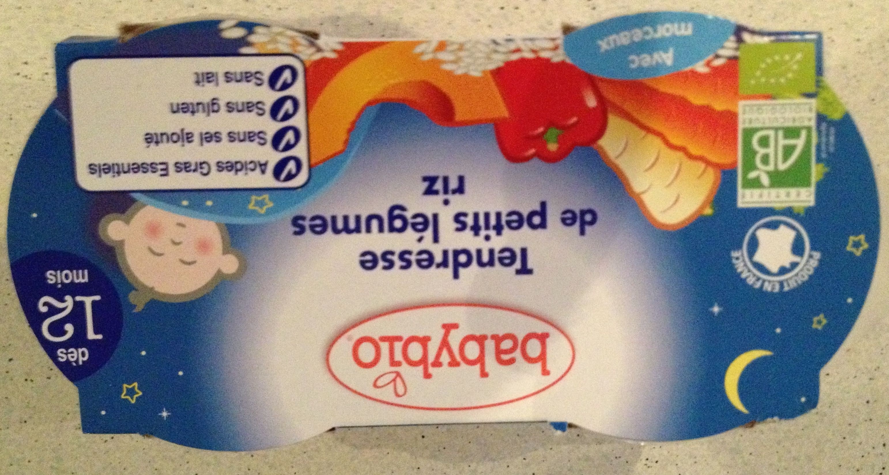 Babybio Tendresse de petits légumes riz packshot