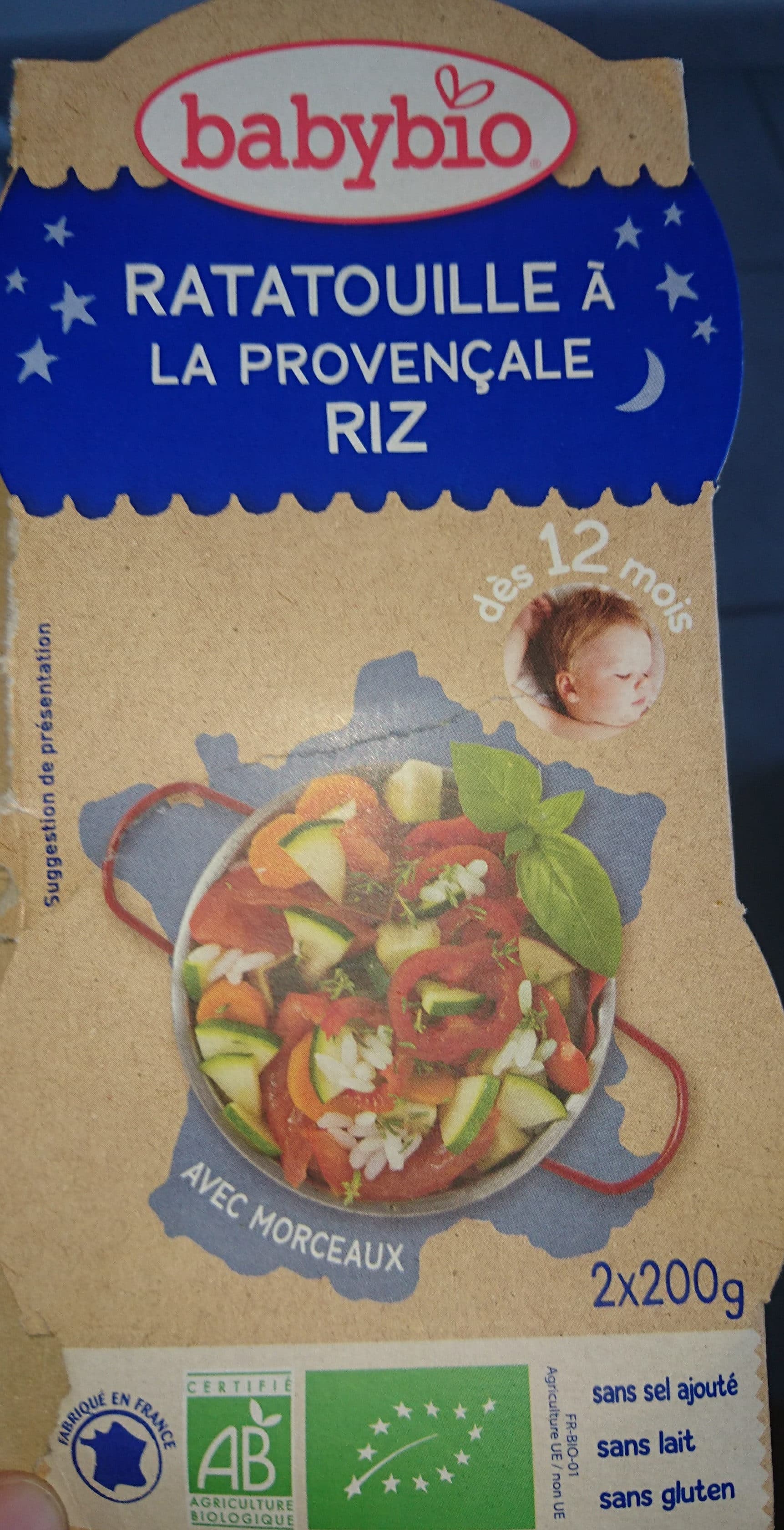 Babybio Menu Enfant Ratatouille Riz packshot