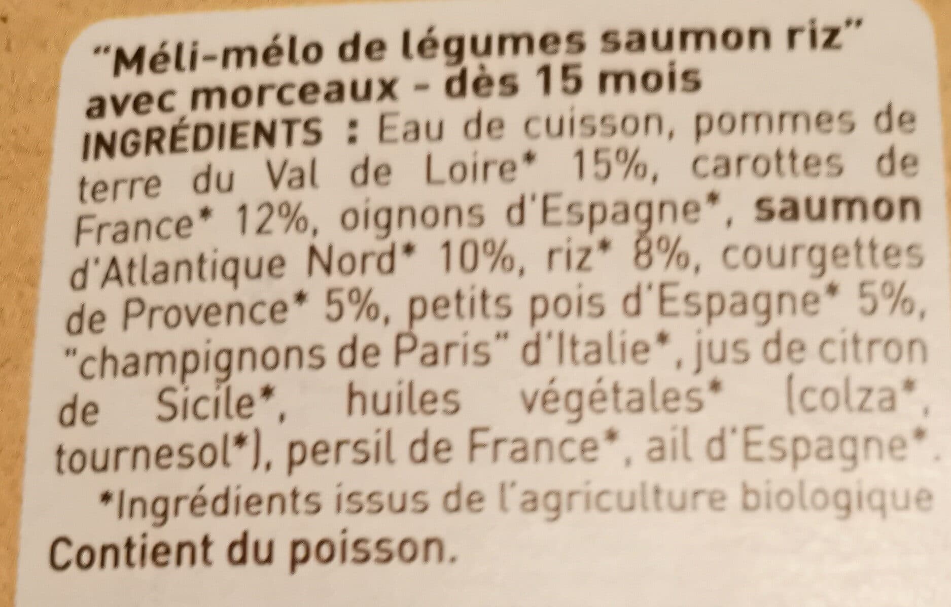 Babybio Meli Melo de légumes au Saumon, Riz de Camargue packshot