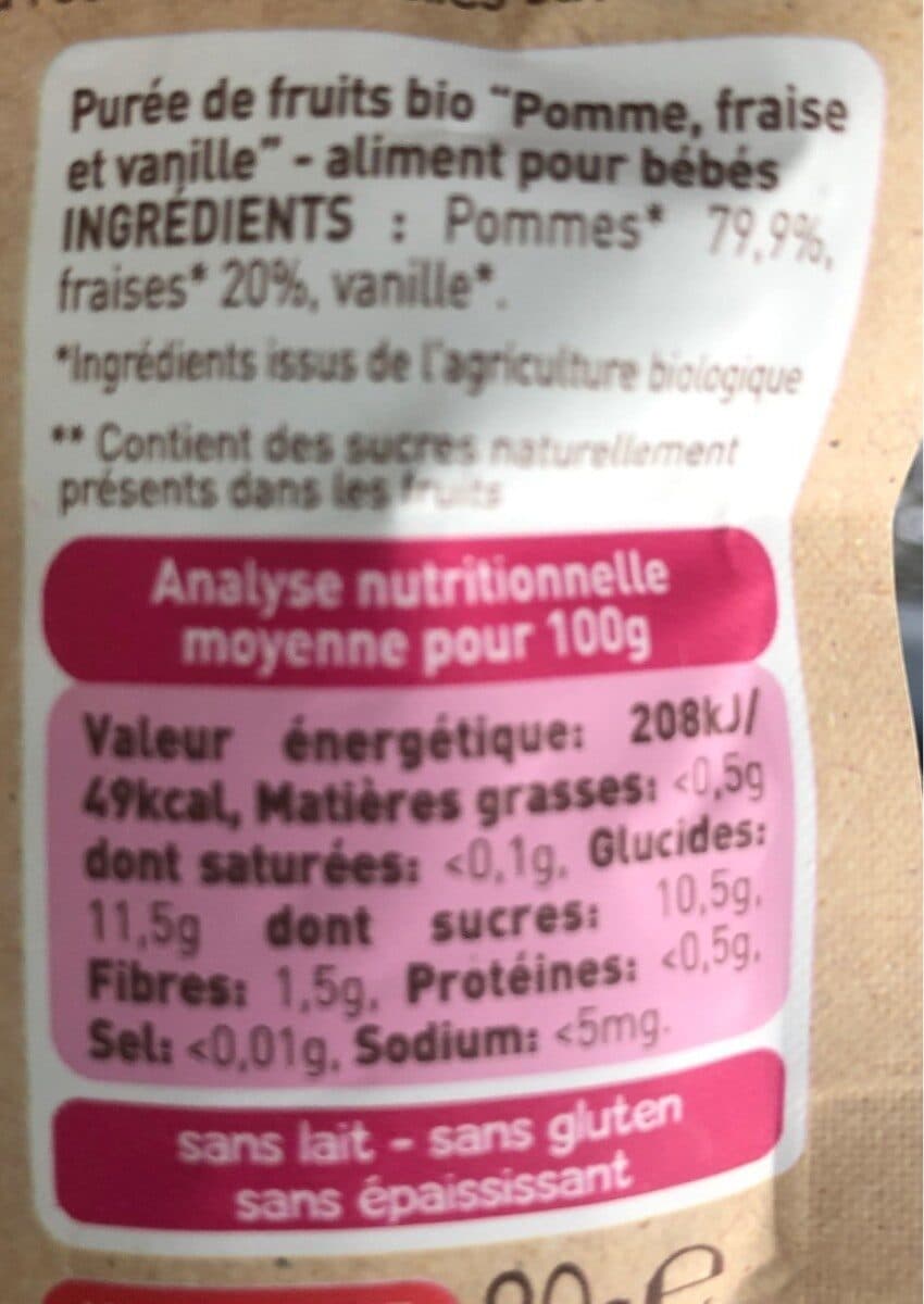 Babybio Compote Pomme fraise et vanille packshot