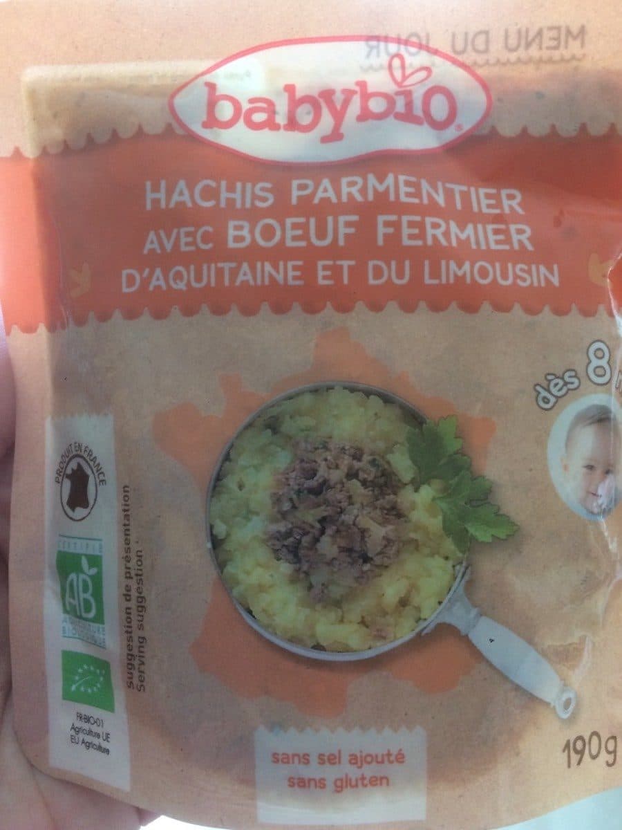 Babybio Hachis Parmentier avec Boeuf fermier d'Aquitaine et du Limousin packshot