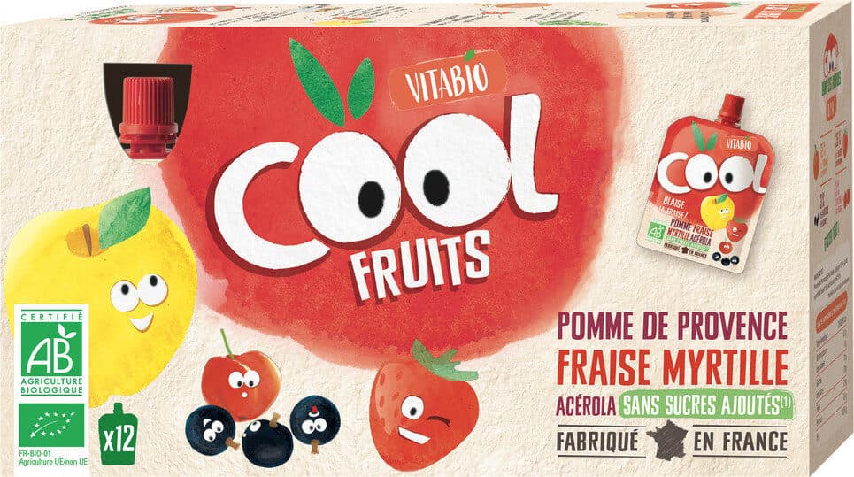 Vitabio Cool Fruits Pomme Fraise Myrtille packshot
