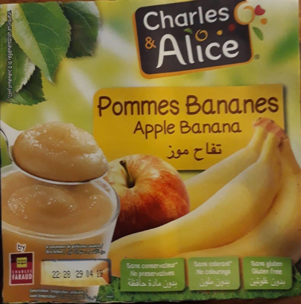 Charles & Alice Compote Pommes Bananes packshot