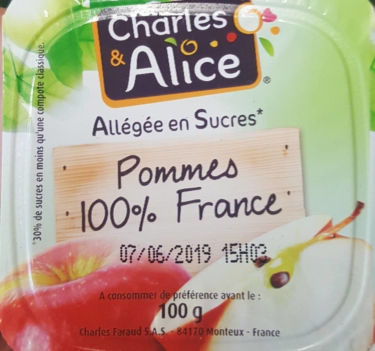 Charles&Alice Compote de pommes allégée en sucre packshot