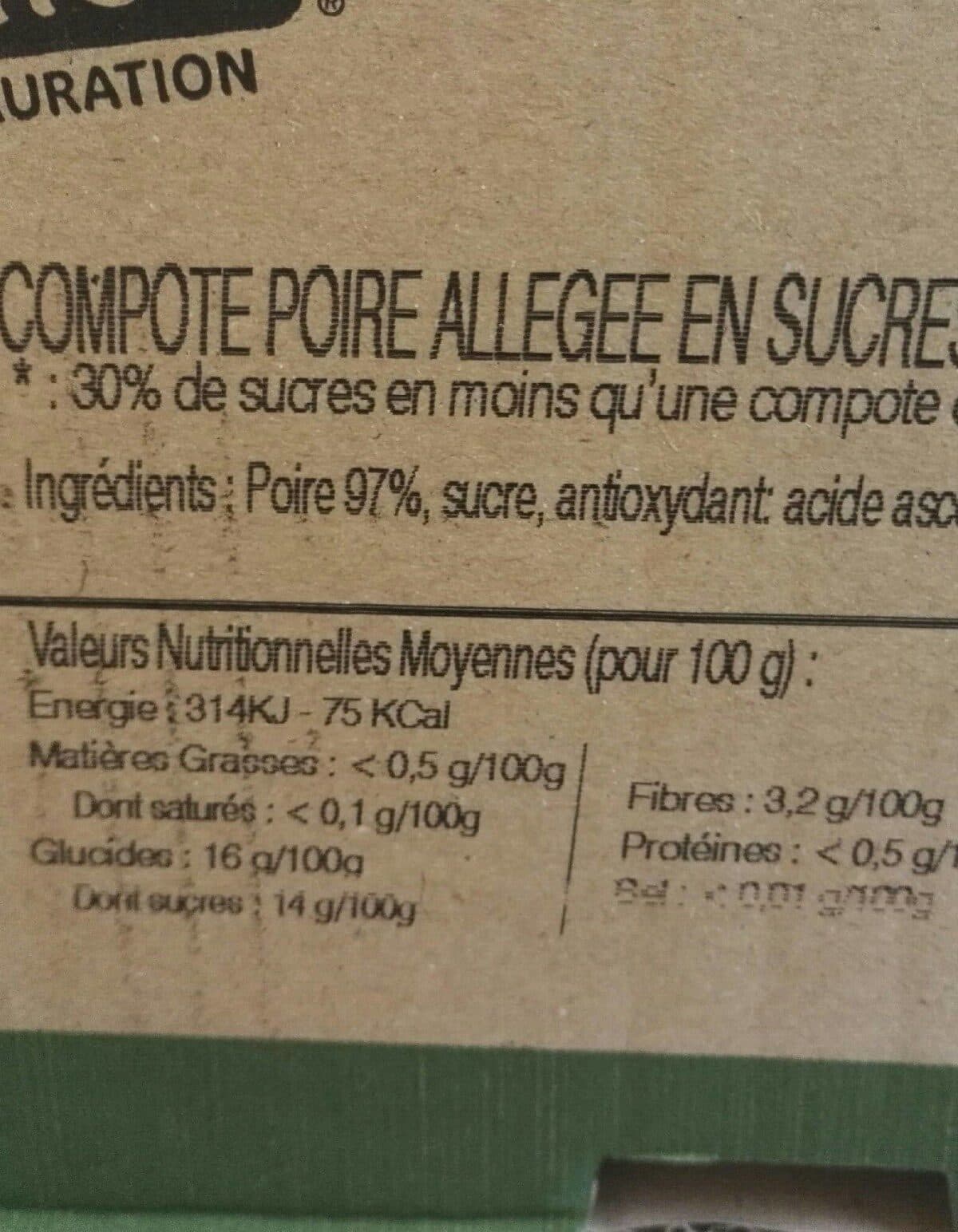 Charles & Alice Compote De Poires Allégée En Sucre packshot