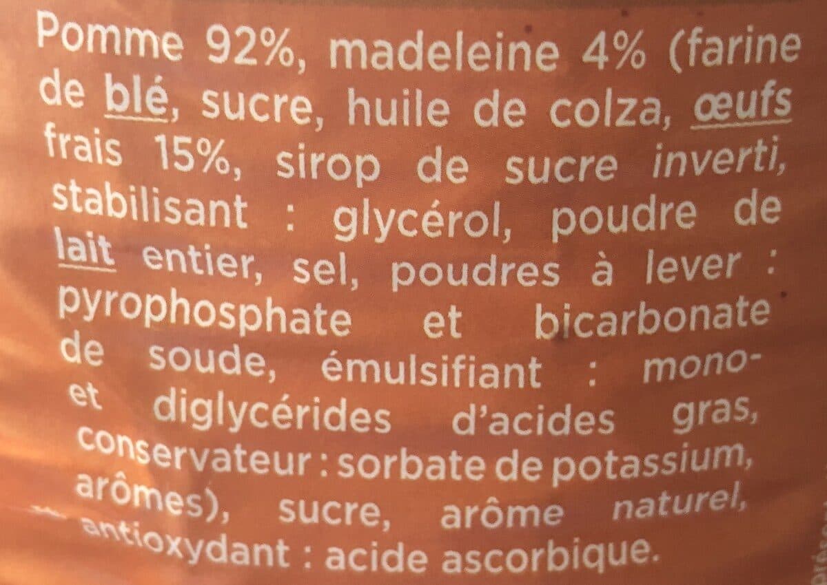 Open Food Facts Spécialité De Pommes Saveur Madeleine packshot