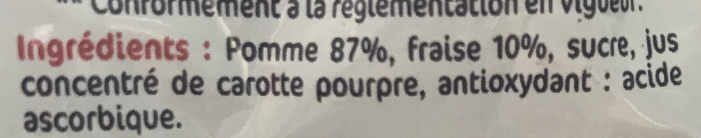 Charles & Alice Compote de pomme fraises allégée en sucres packshot