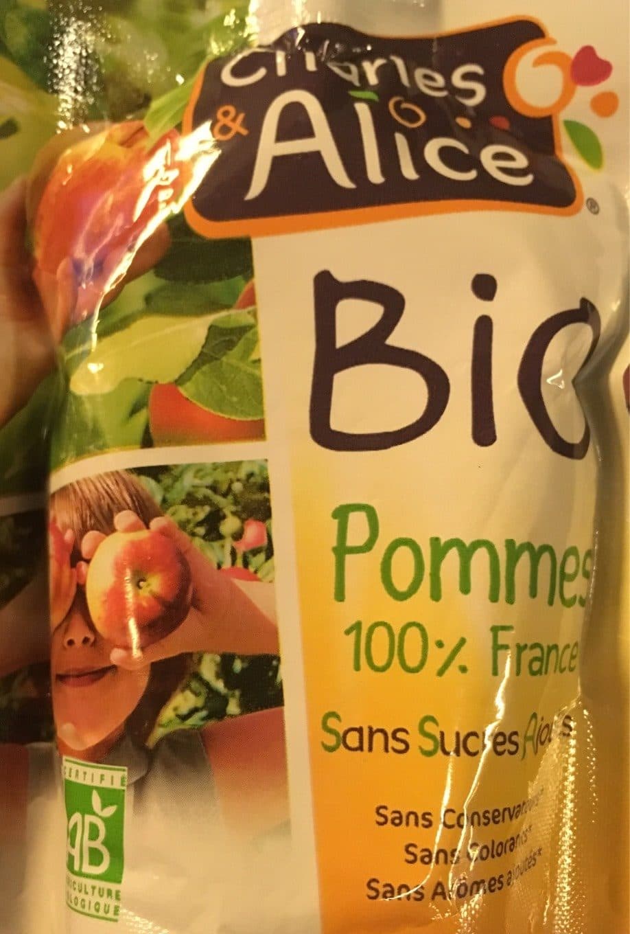 Charles & Alice Charles & Alice pommes bio 100% Freance packshot
