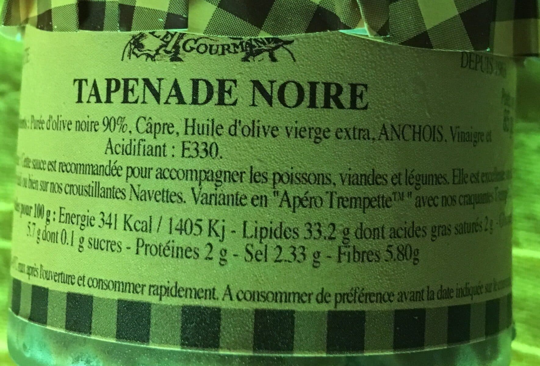 Open Food Facts Tapenade Noire 120 ML packshot