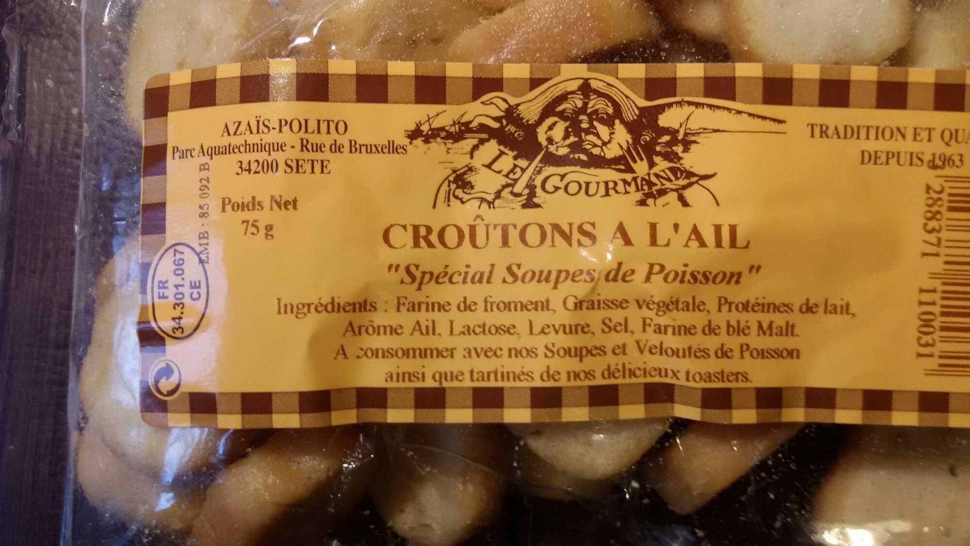 AZAIS-POLITO Croûtons à l'ail "Spécial soupe de poisson packshot