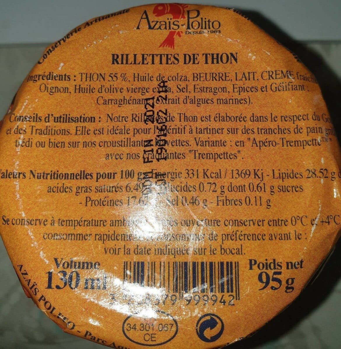 Open Food Facts Rillettes de thon packshot