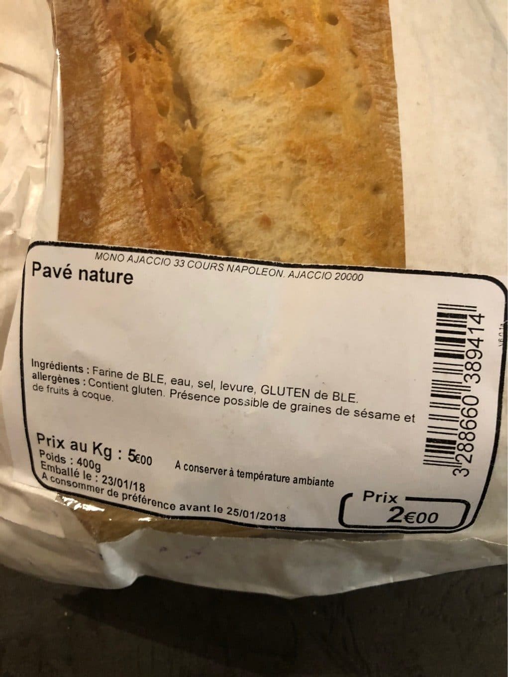Monoprix Pavé nature packshot