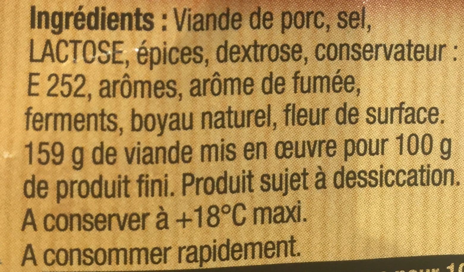 Milhau Saucisse Sèche Pur Porc Fabriquée Dans Le Tarn packshot