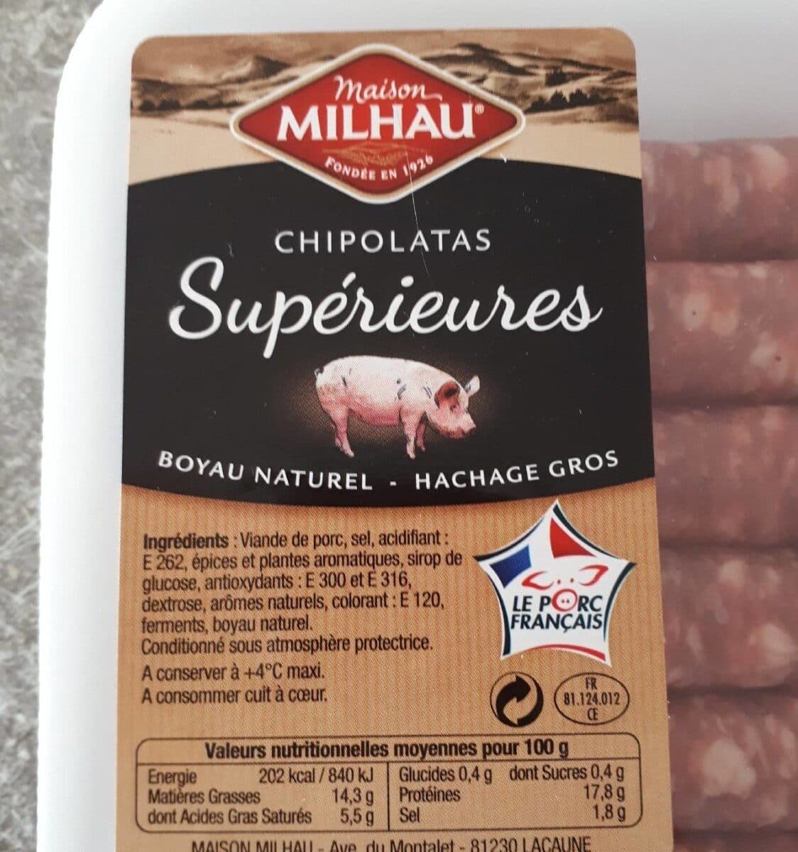 Maison Milhau Chipolatas superieures packshot