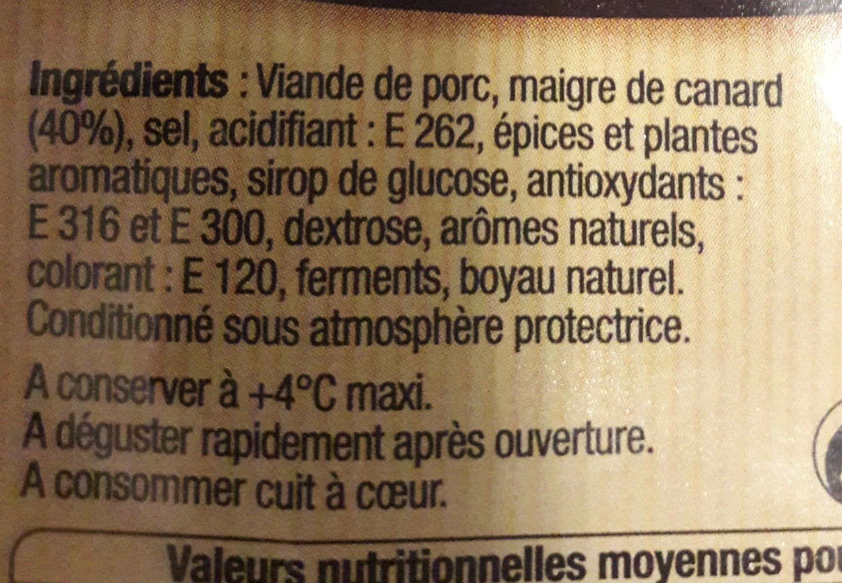 Maison Milhau Saucisse fraîche de canard packshot