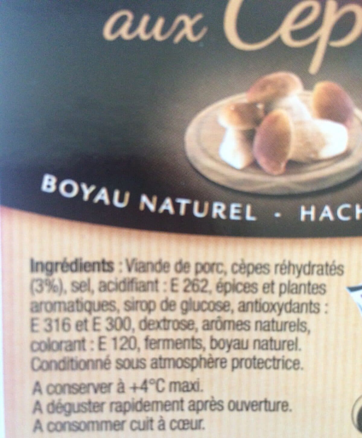 Maison Milhau Saucidse fraiche aux Cèpes packshot
