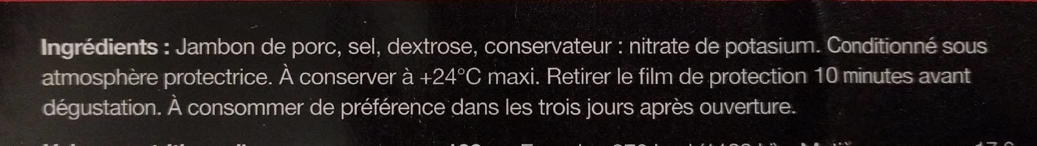 Maison Milhau Jambon sec supérieur packshot