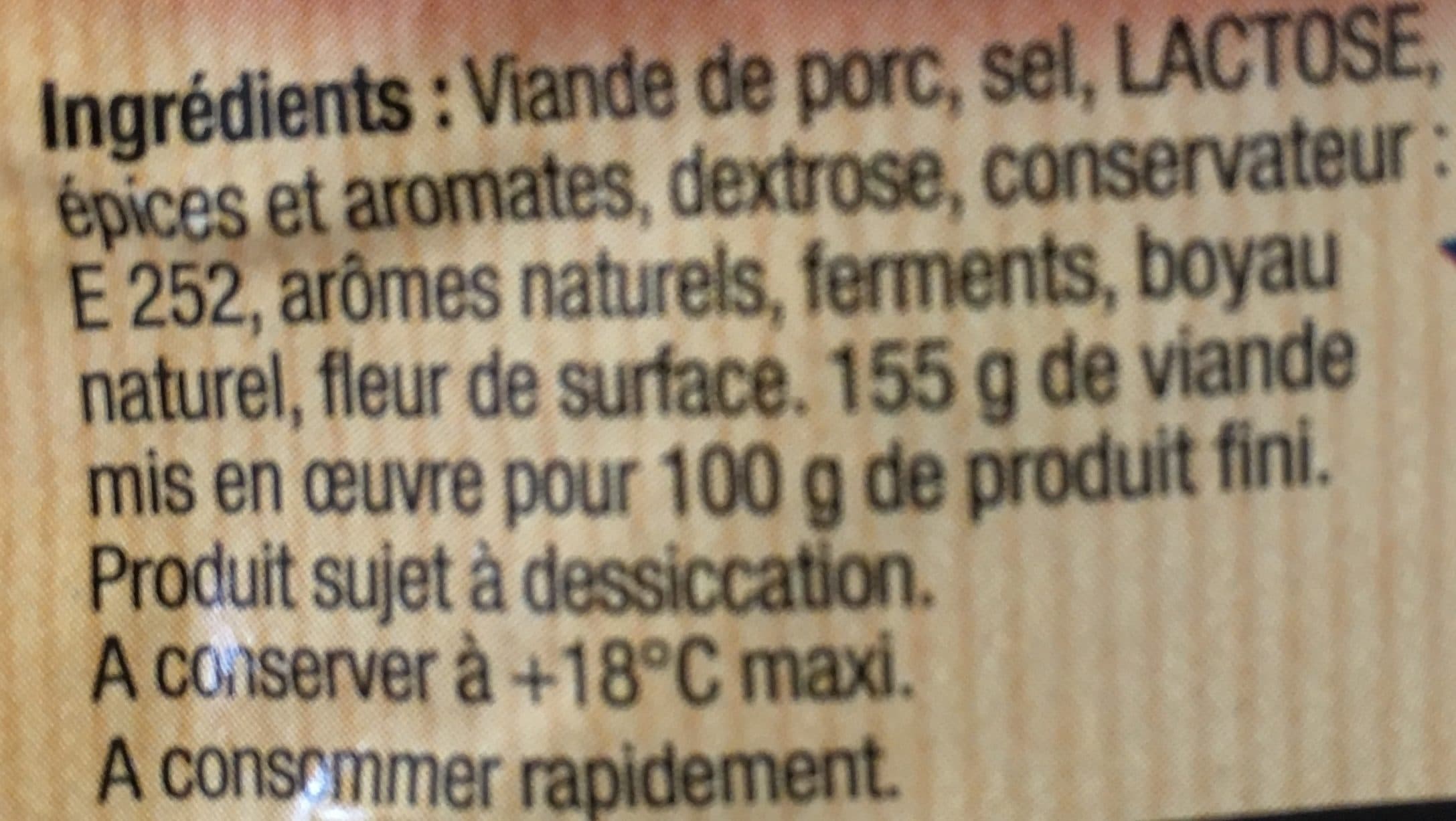 Maison Milhau Saucisson Sec Pur Porc packshot