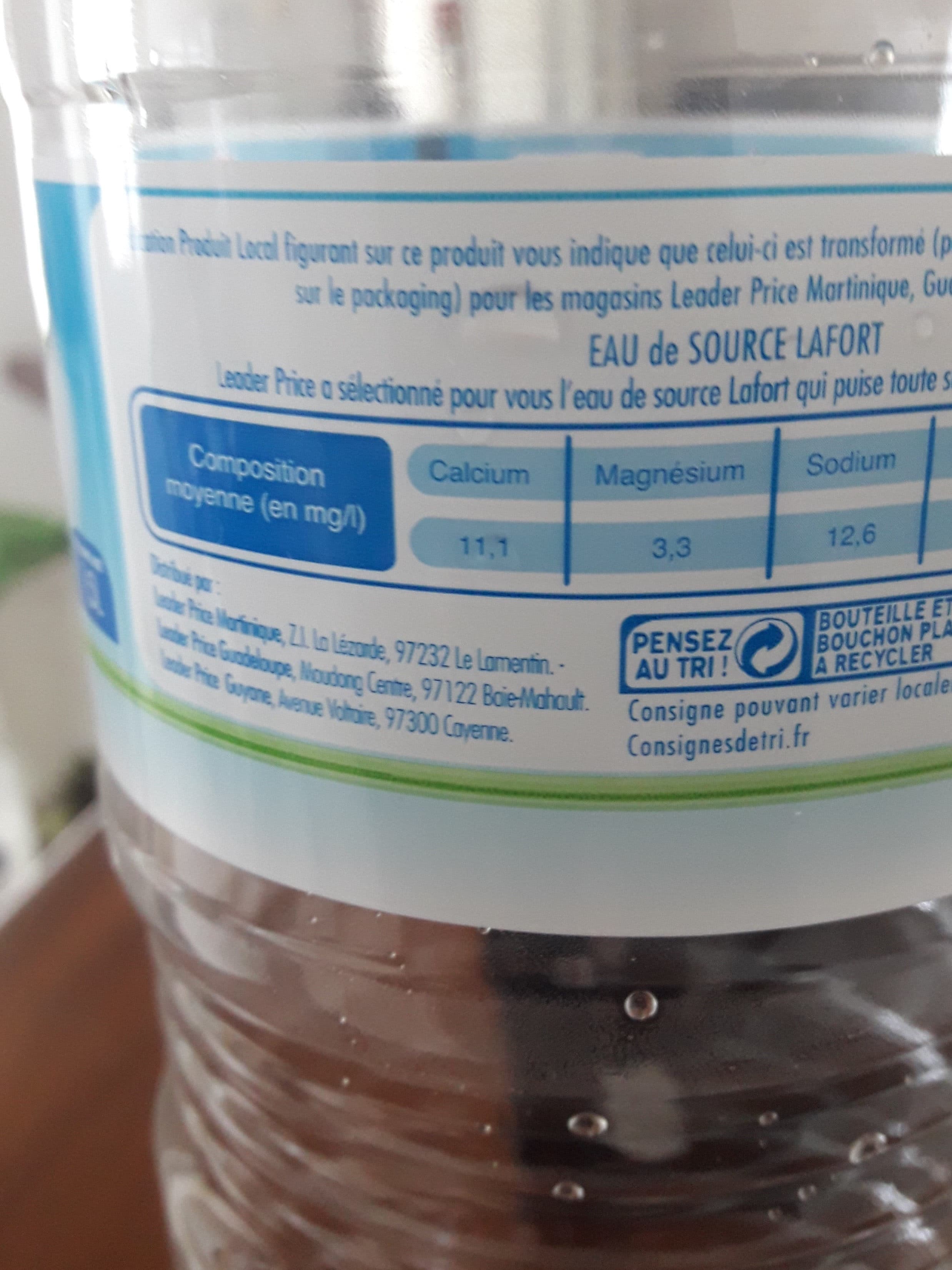 Leader Price Eau De Source packshot
