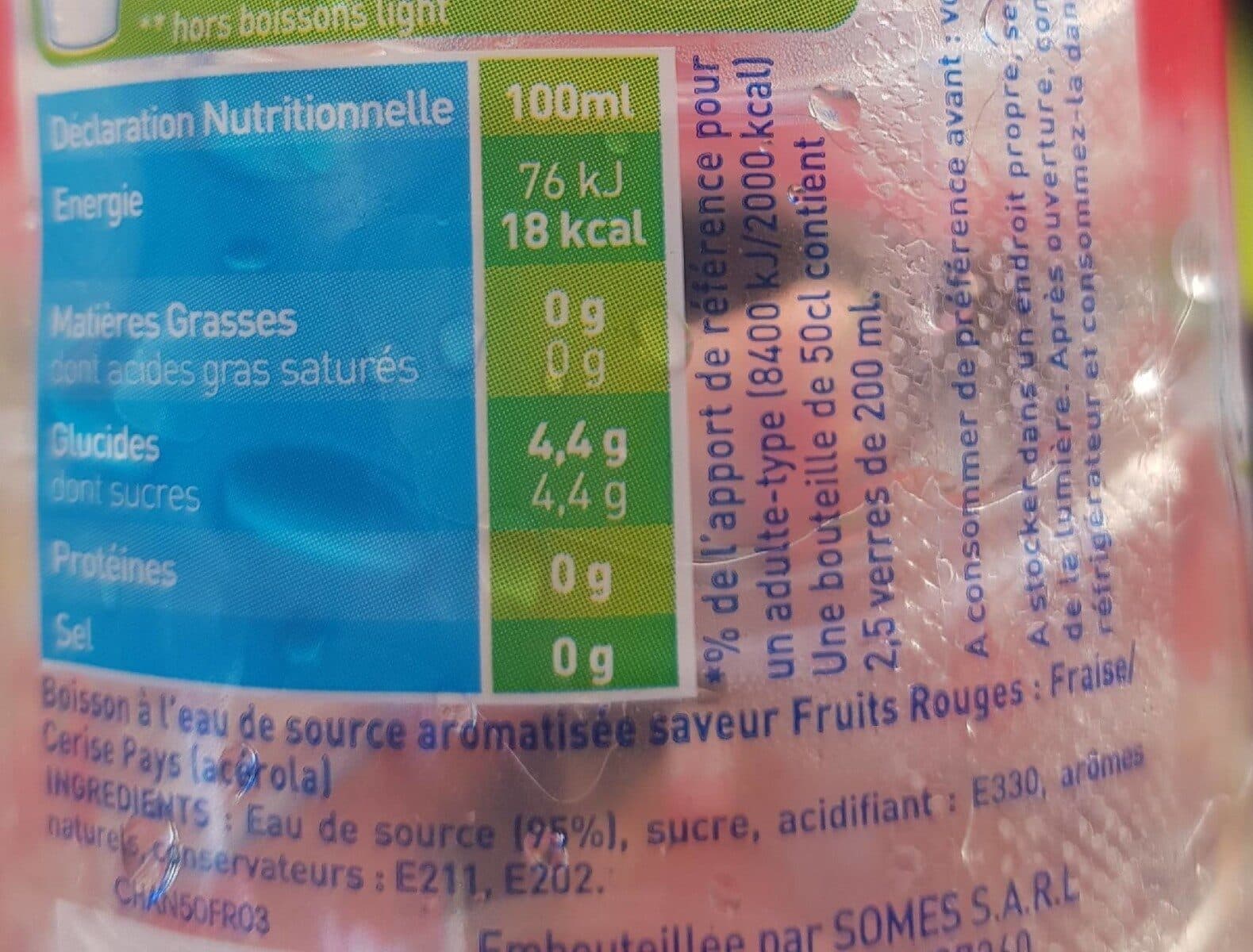 Chanflor Eau de source aromatisée aux fruits rouges packshot