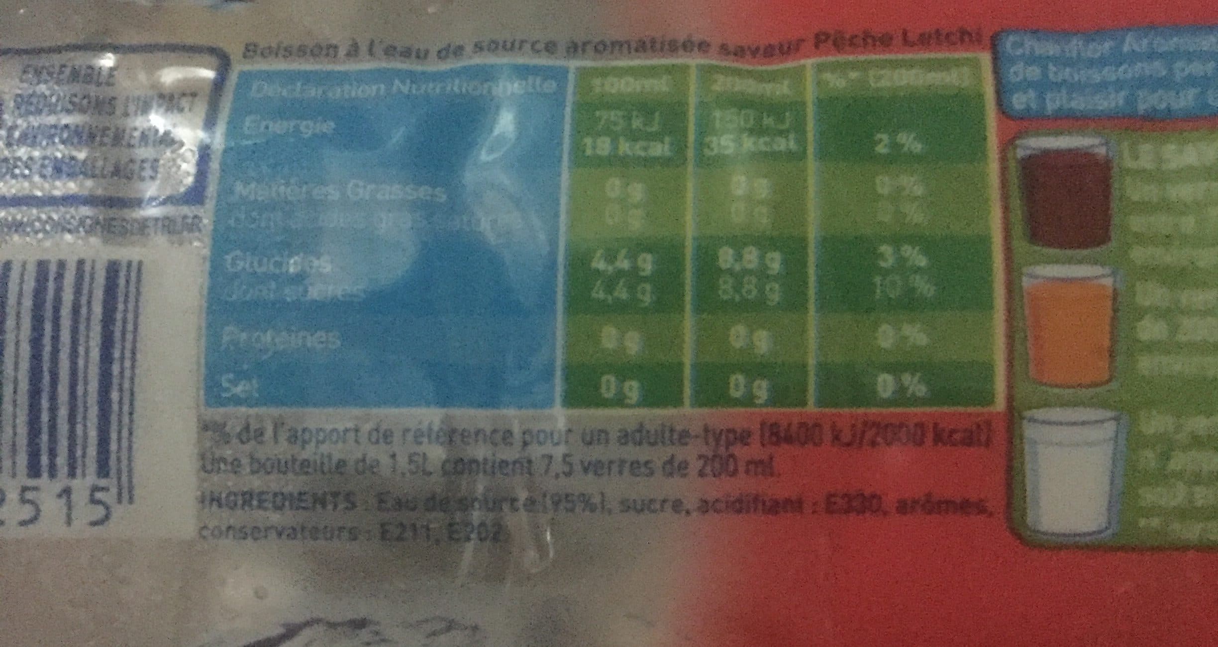 Chanflor Eau aromatisé a la peche et au letchi packshot