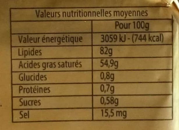 Sans marque Beurre Royal Doux (82 % MG) packshot