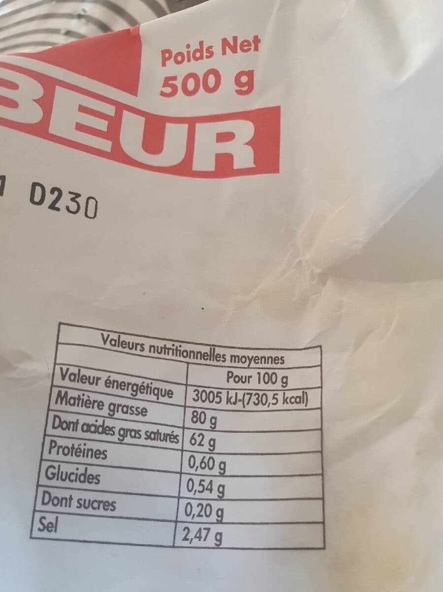 Chambeur Beurre (Salé) packshot
