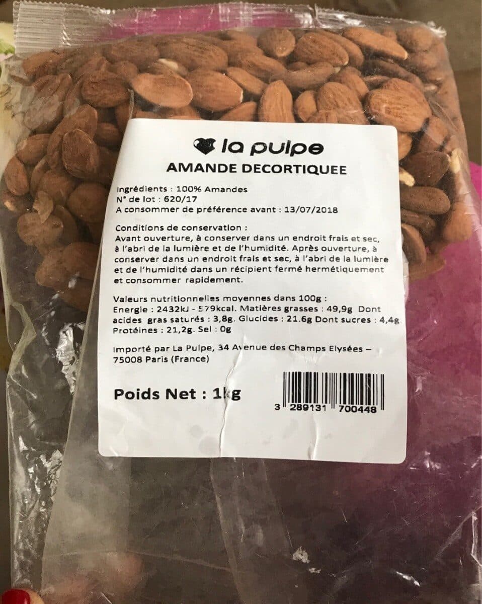 Open Food Facts Amandes Decortiquees packshot
