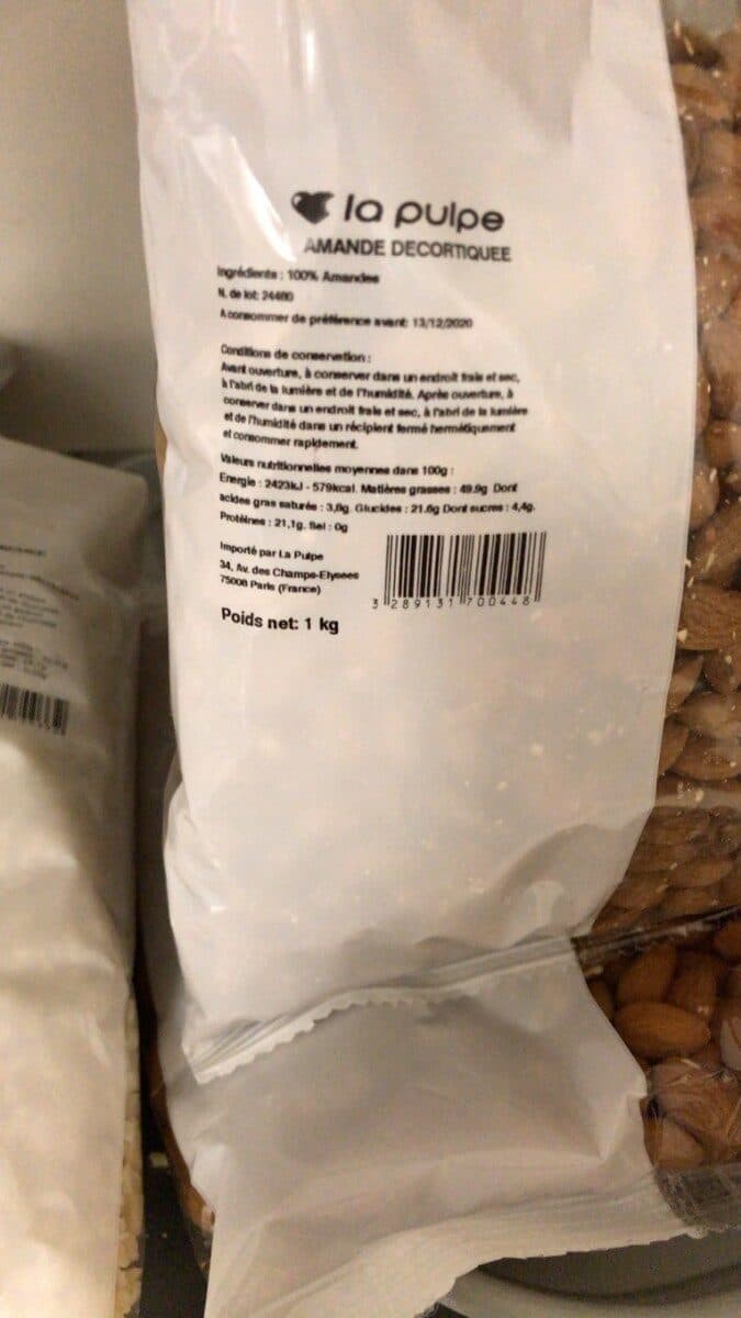 Open Food Facts Amandes Decortiquees packshot