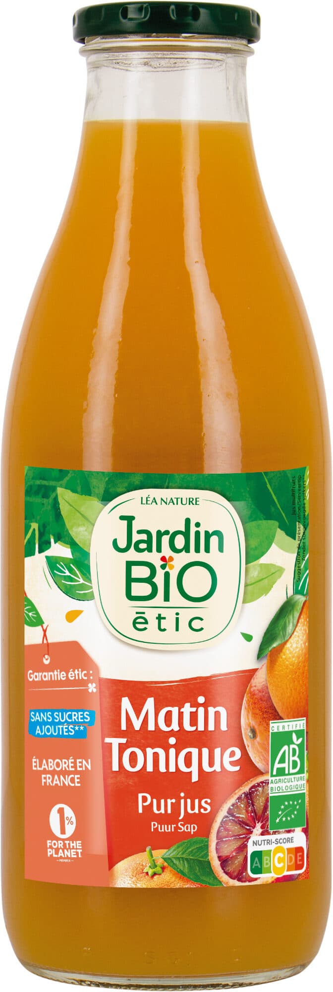 Jardin bio Matin tonique 100% pur jus packshot