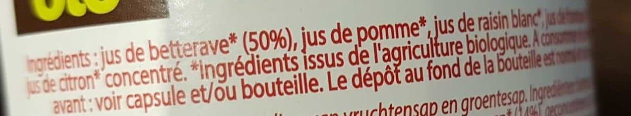 Le Verger Bio Jus betterave framboises packshot