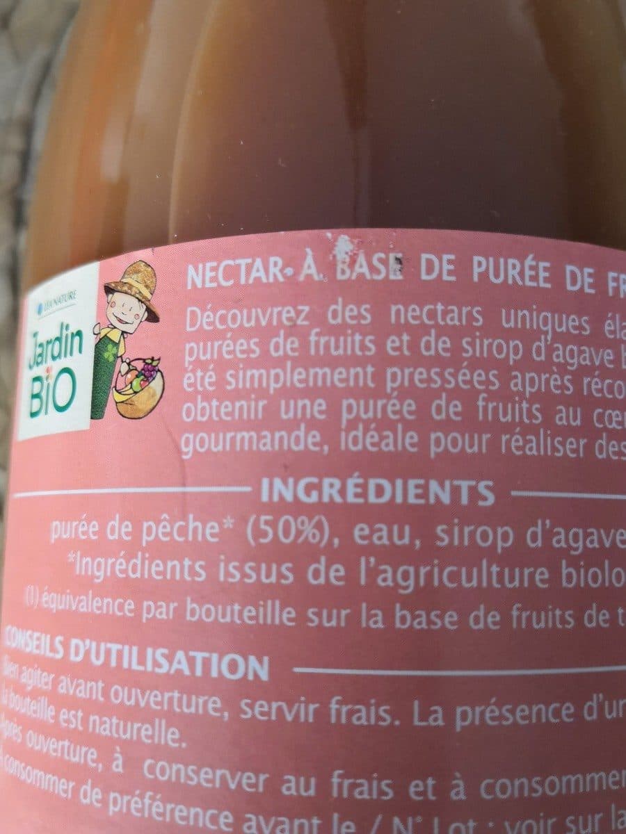 Jardin bio Jus de pêche packshot