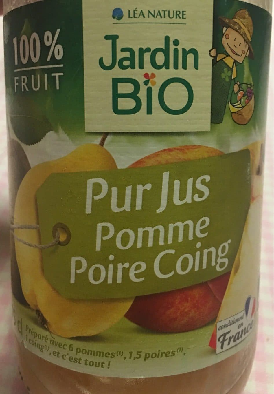 Jardin Bio Pur jus Pomme Poire Coing packshot
