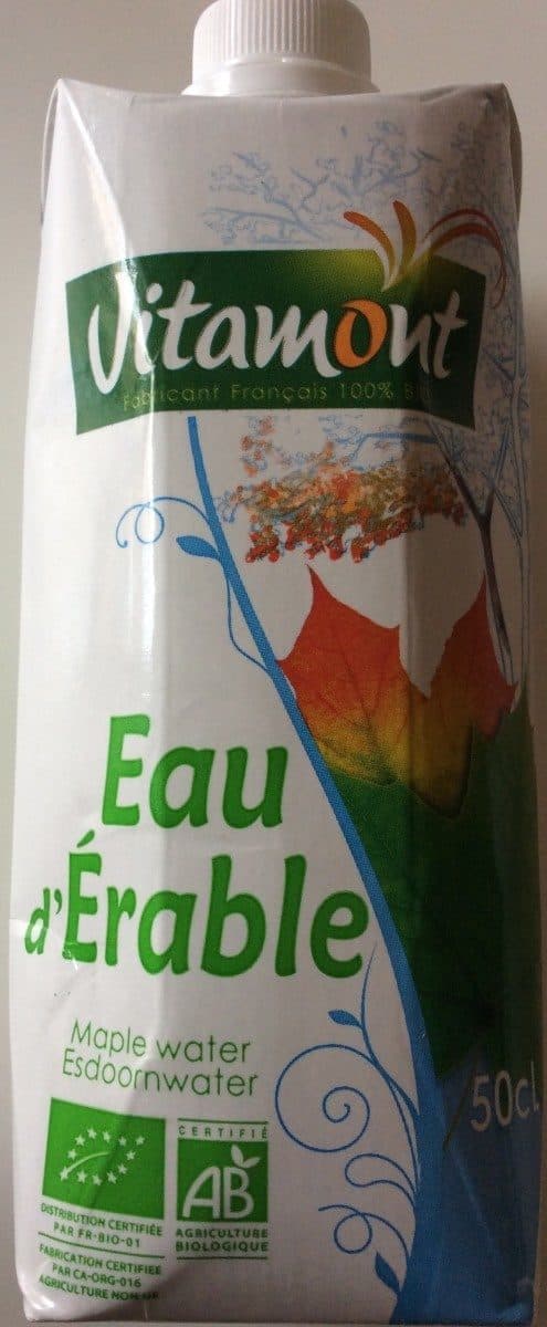 Vitamont Eau d'érable packshot