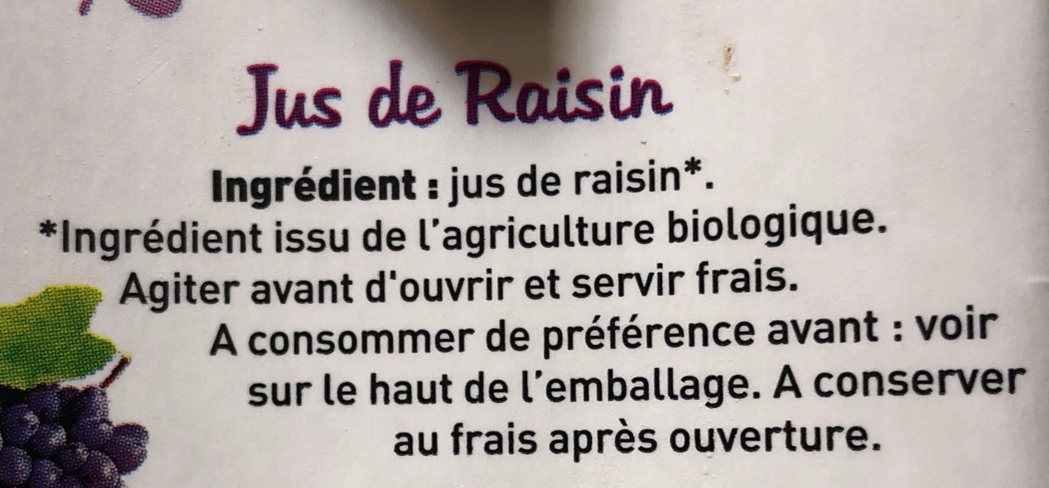 Vitamont Pur jus de raisin bio packshot