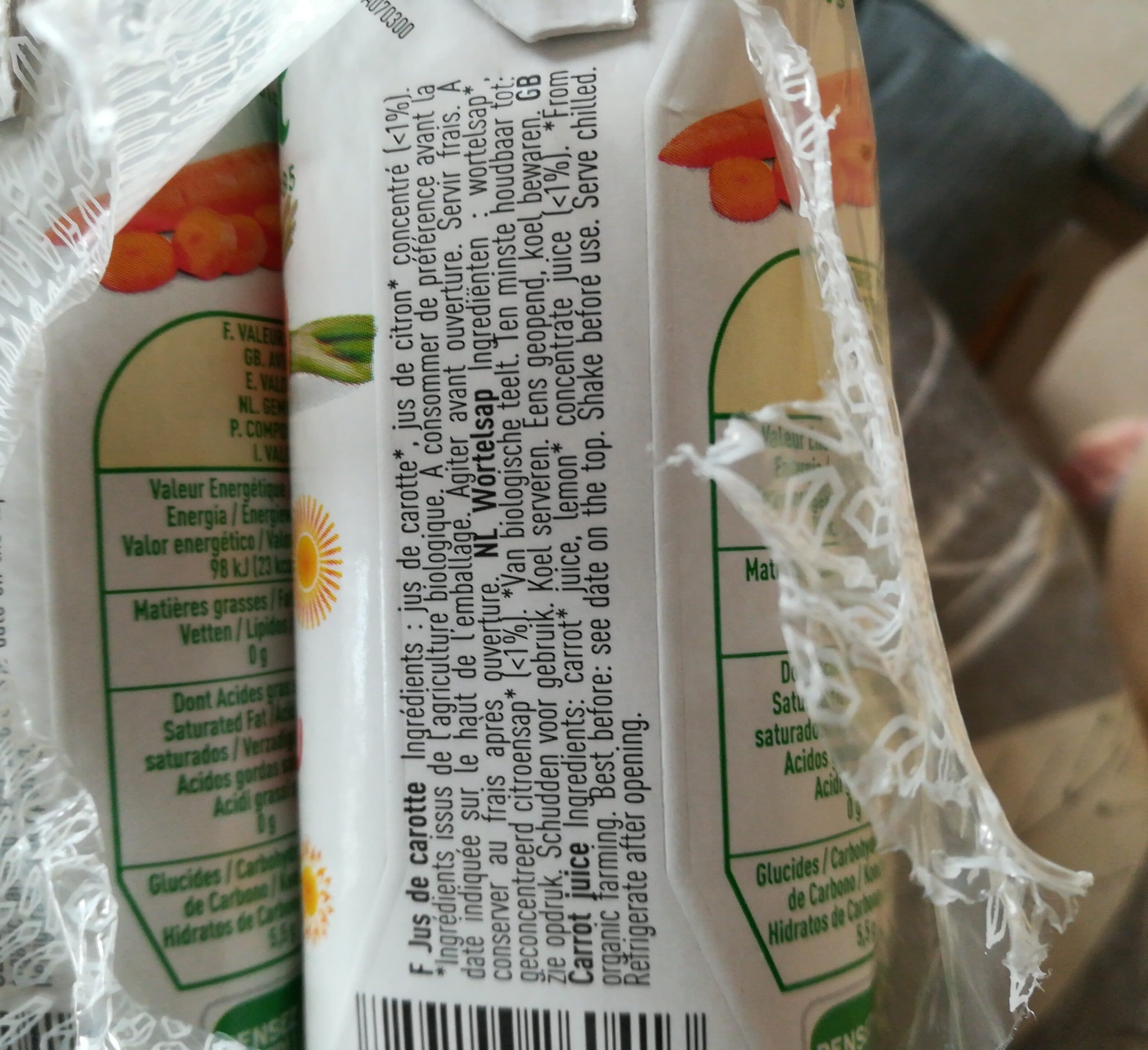Vitamont Jus de carotte packshot