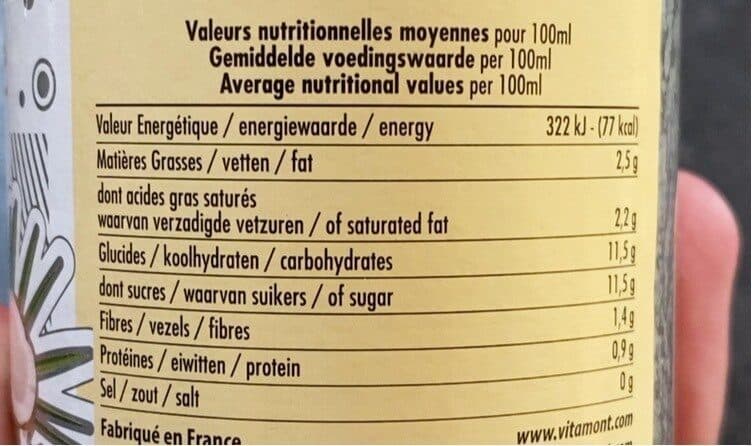 Vitamont Smoothie mangue coco bio packshot