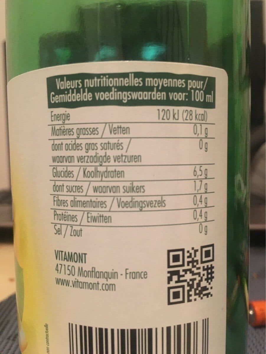 Vitamont 100% pur jus citron biologique packshot