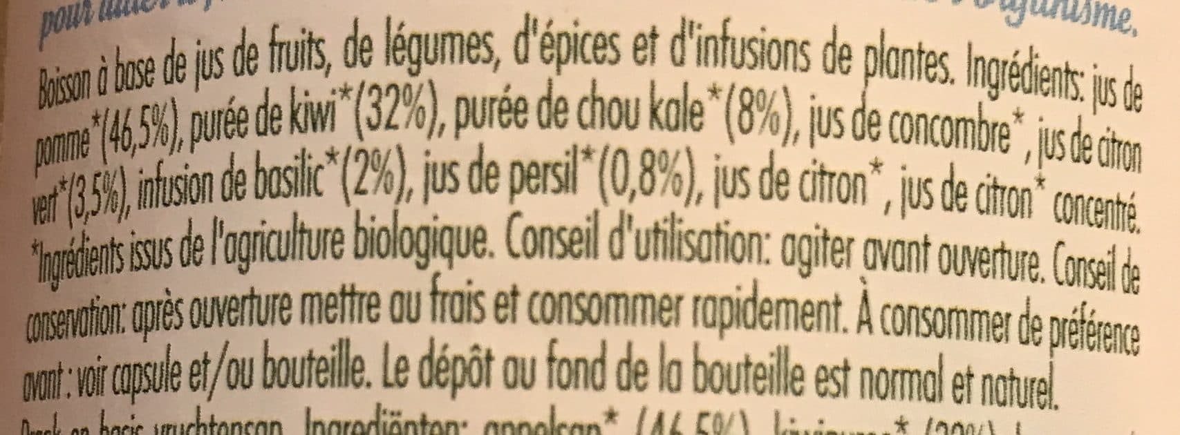 Vitamont Smoothie Détox Chou Kale packshot