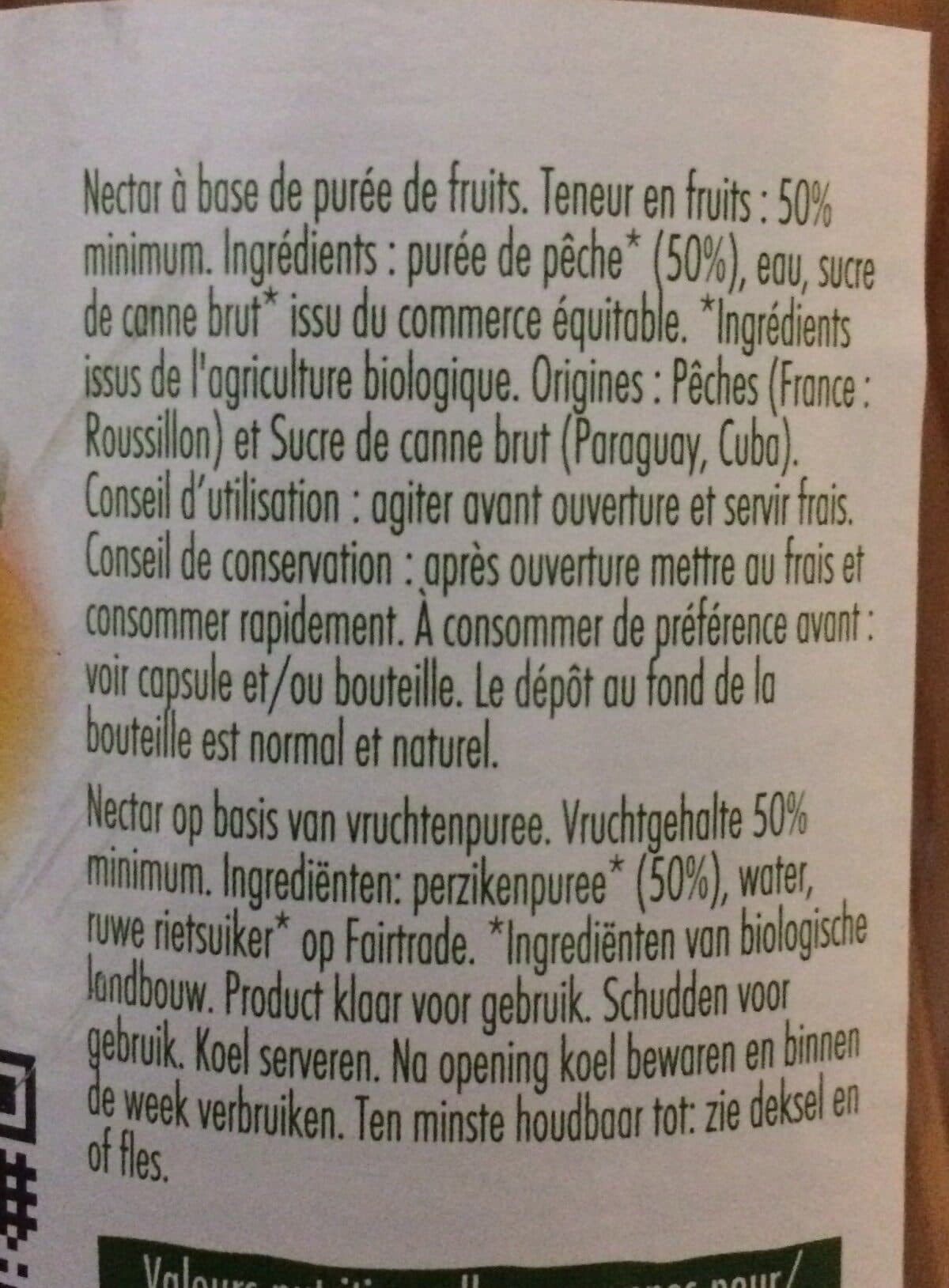 Vitamont Nectar Peche du Roussillon packshot
