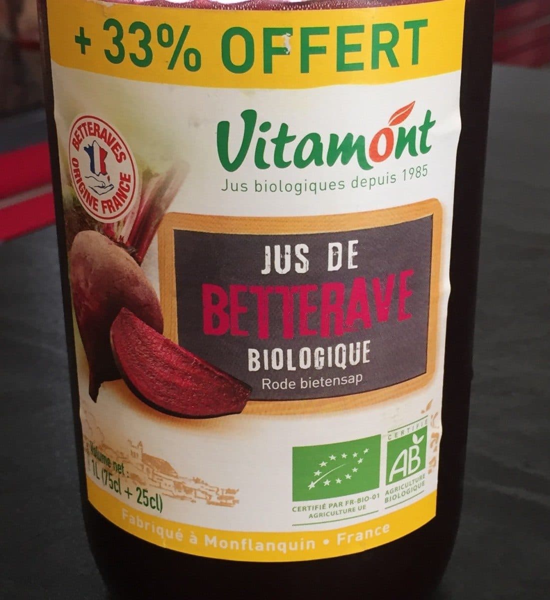Vitamont Jus de bettrave packshot