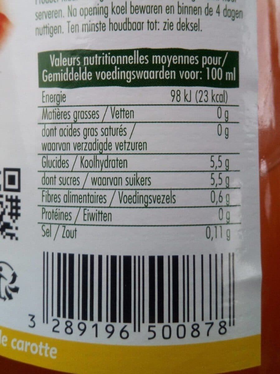 Vitamont Jus de carottes biologiques packshot