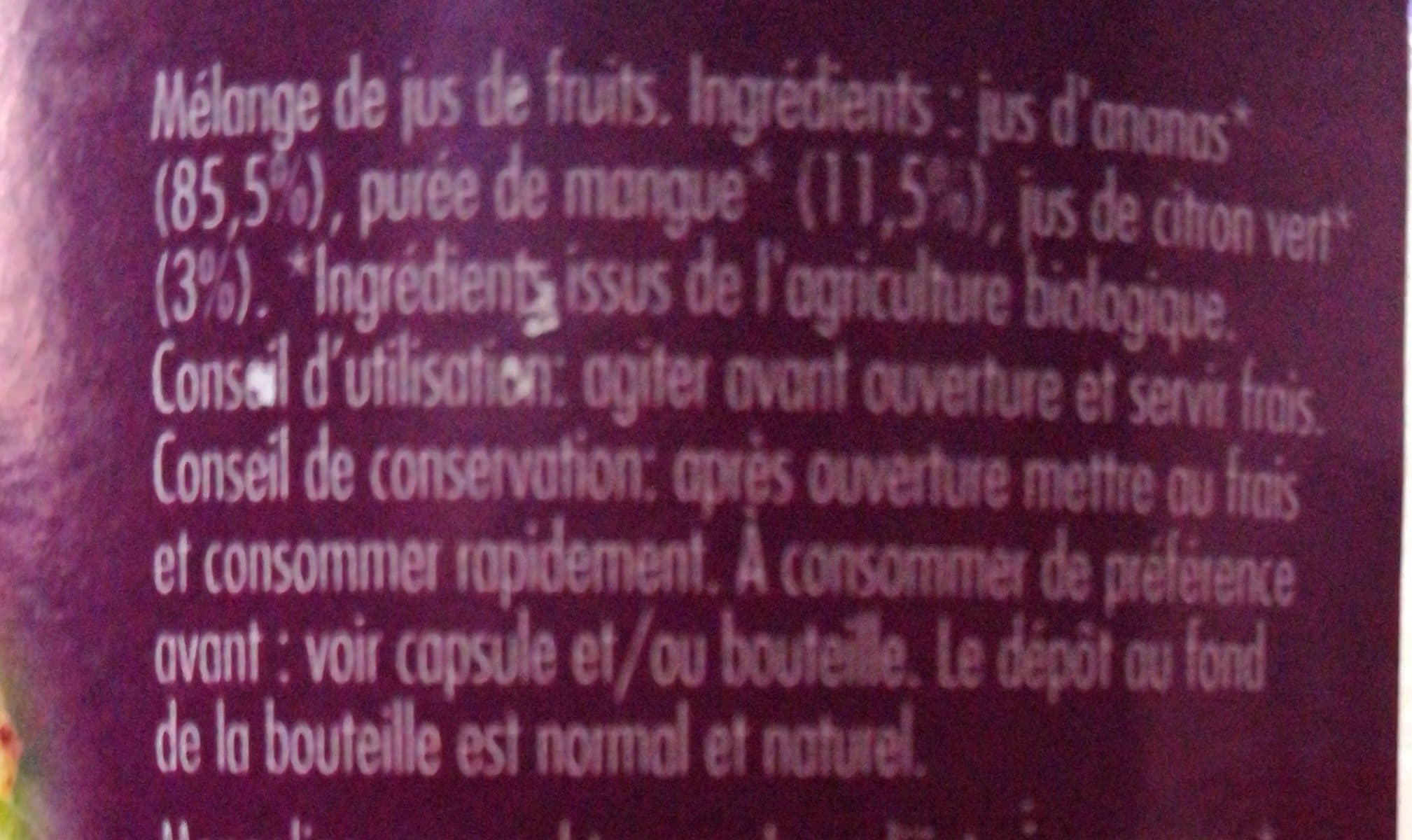 Vitamont Ananas citron vert packshot