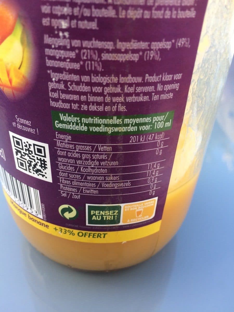 Vitamont vitamont mangue banane packshot
