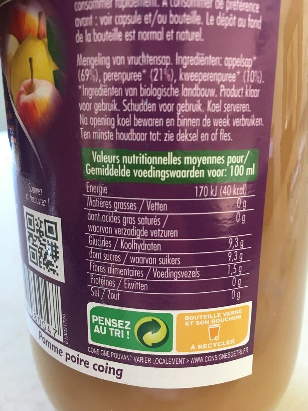 Vitamont Cocktail Pomme Poire Coing packshot